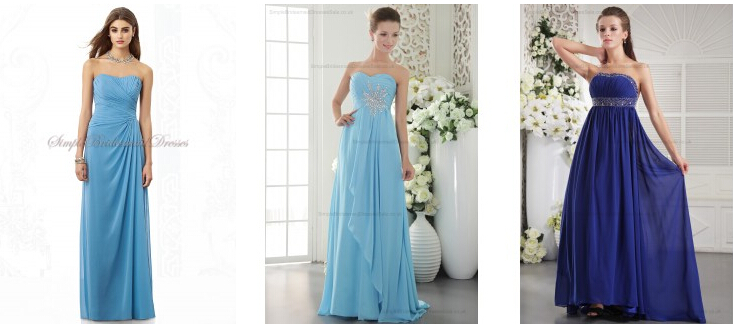 Blue Bridesmaid Dresses