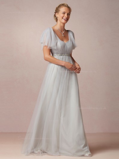 For Girls Sash A-line Floor-length Bridesmaid Dresses