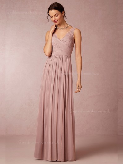 Beautiful Pink Lace A-line Bridesmaid Dresses