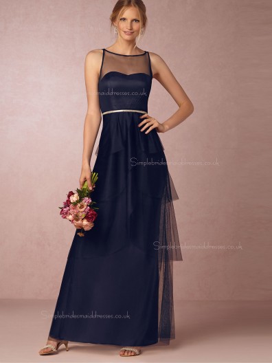 Perfect Popular Column / Sheath Sweetheart Dark Navy Bridesmaid Dresses