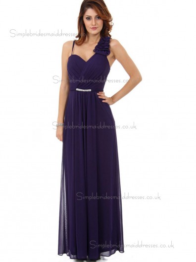 Elegant Floor-length Chiffon Regency Draped Bridesmaid Dresses