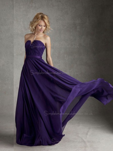 Online Romantica Regency Draped Floor-length Chiffon Bridesmaid Dresses