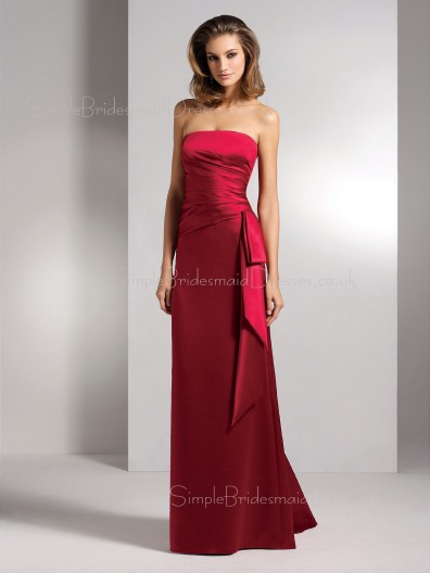 Backless Strapless Natural Ruffles Floor-length Bridesmaid Dress