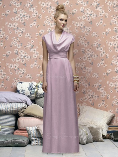 Empire Zipper Sleeveless Floor-length V-neck Bridesmaid Dress