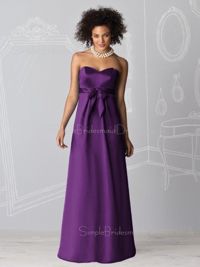 Empire Sleeveless Chiffon Floor-length Sweetheart Bridesmaid Dress