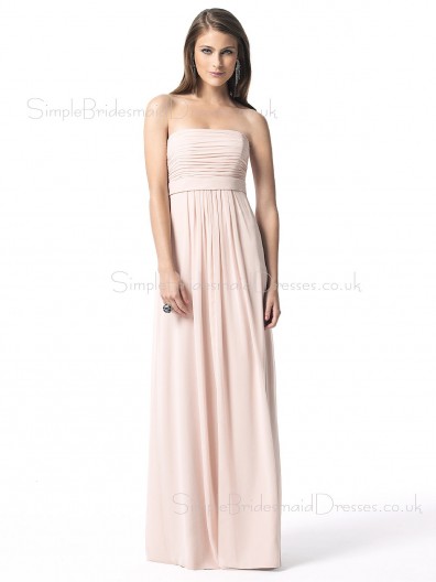 Draped/Ruffles Chiffon Floor-length Empire Backless Bridesmaid Dress