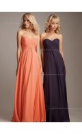 Chiffon Ruffles Sleeveless Empire A-line Sweetheart Floor-length Zipper Bridesmaid Dress