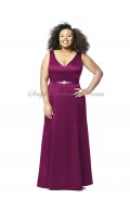 Straps Floor-length burgundy Sleeveless Satin merlot Zipper A-line Beading/Sash Natural Bridesmaid Dress