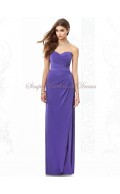 regalia Draped/Split Zipper Sleeveless Floor-length Empire A-line Chiffon Strapless/Sweetheart Regency Bridesmaid Dress