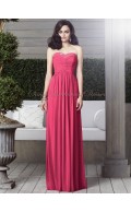 A-line Sleeveless Natural Strapless/Sweetheart Fuchsia Zipper Draped/Sequin Floor-length pantone-honeysuckle Chiffon Bridesmaid Dress