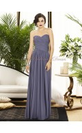 stormy Draped Floor-length Dropped Sleeveless Strapless/Sweetheart Zipper A-line Chiffon Grey Bridesmaid Dress