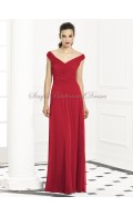 Zipper Floor-length Sleeveless A-line Ruched valentine Natural Chiffon Red Straps/V-neck Bridesmaid Dress