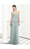 Zipper A-line Blue Strapless/Sweetheart Empire Floor-length Sleeveless Draped icelandic Chiffon Bridesmaid Dress