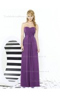 Majestic / Purple A-line Sweetheart Sleeveless Chiffon Draped Floor-length Empire Bridesmaid Dress