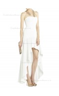 White Floor-length Chiffon Natural Bateau A-line Bridesmaid Dress