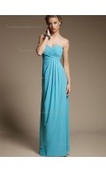 Pool Column / Sheath Floor-length Sweetheart Empire Chiffon Bridesmaid Dress