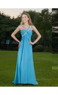 Blue Empire Sweetheart Chiffon Floor-length A-line Bridesmaid Dress