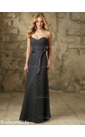 Best Multicolor Gray Lace Floor-length Lace Bridesmaid Dress