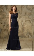 Cheap Multicolor Black Chiffon Floor-length Bridesmaid Dress