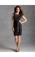 Hot Style Multicolor Black Lace Short-length Belt Bridesmaid Dress