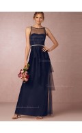 Perfect Popular Column / Sheath Sweetheart Dark Navy Bridesmaid Dresses