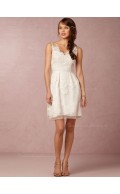 Affordable A-line Applique lace V-neck Bridesmaid Dresses