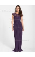 Vintage Lace Sweep Regency Chiffon Bridesmaid Dresses