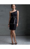 Cheap Amazing Mini Lace Black Sash Bridesmaid Dresses