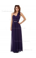 Elegant Floor-length Chiffon Regency Draped Bridesmaid Dresses