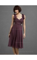 Beautiful Girls Short-length Chiffon Draped Bridesmaid Dresses