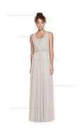 Beautiful Amazing A-line oyster V-neck floor-length Chiffon Bridesmaid Dress