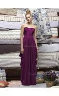 Chiffon Bateau Sheath Floor-length Sleeveless Natural Purple Zipper Bridesmaid Dress