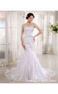 Court Zipper A-line Ivory Applique / Beading Satin / Lace Sleeveless Strapless / Bateau Natural Wedding Dress