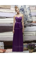 Sleeveless Floor-length A-line Elastic-Satin Sweetheart Bridesmaid Dress