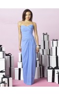 Sleeveless Zipper Sweetheart Light-Sky-Blue Floor-length Bridesmaid Dress