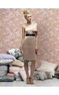 Bow/Sash One-Shoulder Pink Sheath Elastic-Satin Bridesmaid Dress
