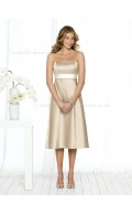 A-line Sash Zipper Champagne Empire Bridesmaid Dress