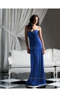Sweetheart Sheath Draped/Ruffles Sleeveless Zipper Bridesmaid Dress