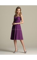 Sleeveless Draped/Ruffles Sweetheart Knee-length A-line Bridesmaid Dress