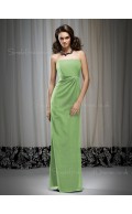 Floor-length Sheath Sleeveless Empire Chiffon Bridesmaid Dress