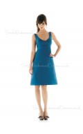 A-line Blue Draped Empire Zipper Bridesmaid Dress