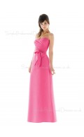 Pink Sleeveless Sweetheart Chiffon Zipper Bridesmaid Dress