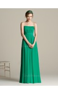 Chiffon Draped/Ruffles A-line Empire Strapless Bridesmaid Dress