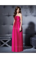 A-line Empire Sleeveless Draped/Ruffles Strapless Bridesmaid Dress