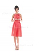 Natural Sleeveless Straps Zipper Pink Bridesmaid Dress