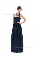 Strapless Satin Floor-length Zipper Draped/Ruffles/Sash Bridesmaid Dress