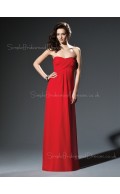 Sleeveless Backless Empire Red Sweetheart Bridesmaid Dress
