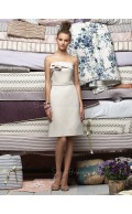 Zipper Natural A-line Knee-length Sleeveless Bridesmaid Dress