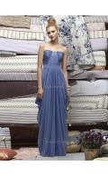 A-line Lavender Draped/Ruffles Floor-length Empire Bridesmaid Dress