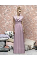 Empire Zipper Sleeveless Floor-length V-neck Bridesmaid Dress